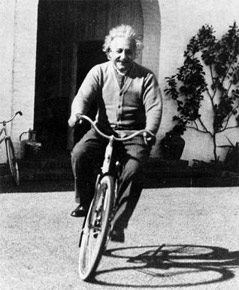 Einstein bicycling