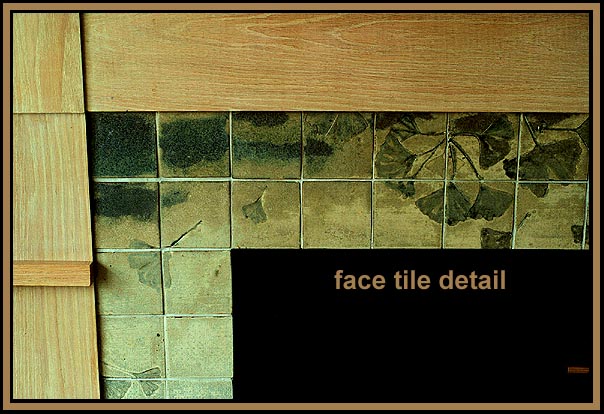 fireplace tile photos. Detail of Face Tile
