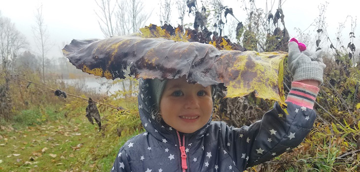 Nature preschool explores all weathers