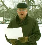 Mayor of Goshen reading Proclaimation