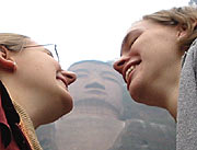 Liz and Abby at Leshan