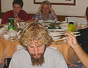 Kent and others at lunch