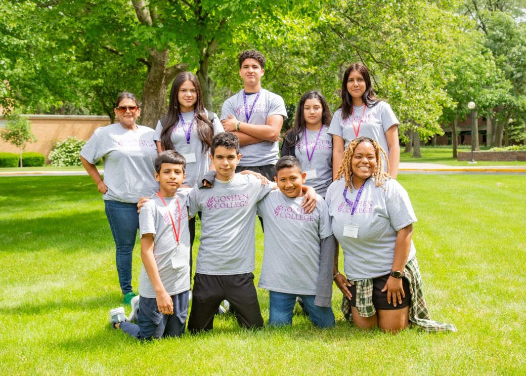 teen campers pose for group photo