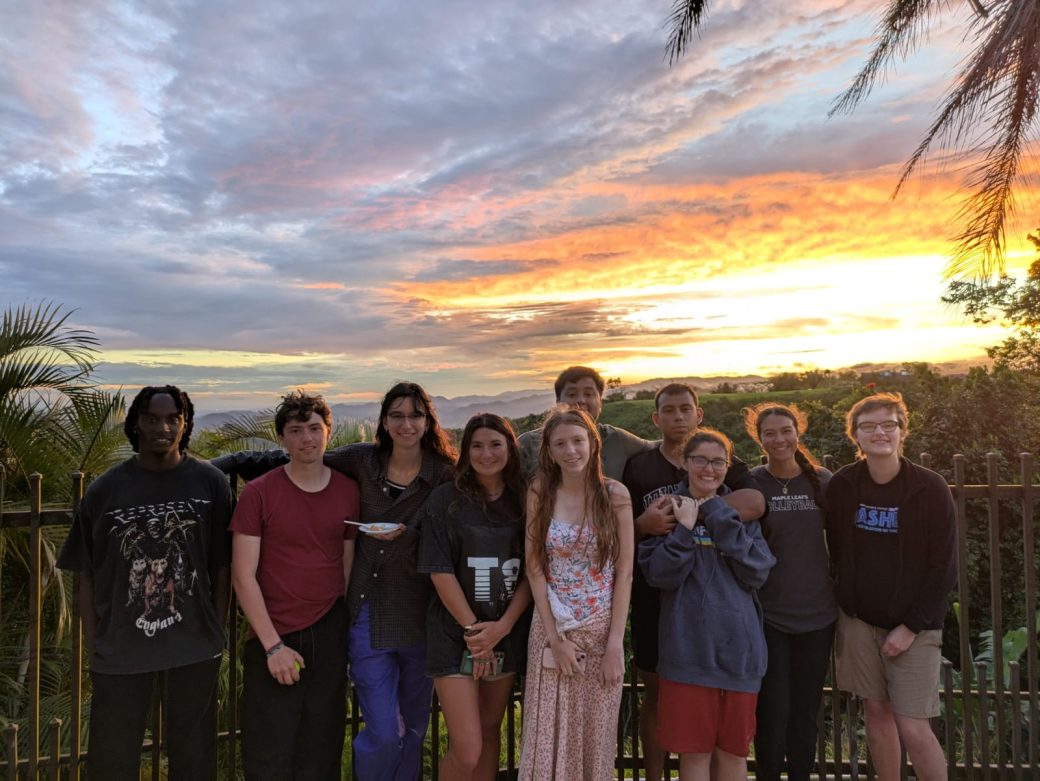 Group of Goshen College students on SST Aibonito