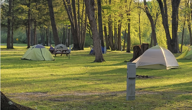 Camping at Rodgers Lake.