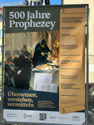 Poster in Zurich: "translate, understand, convey"