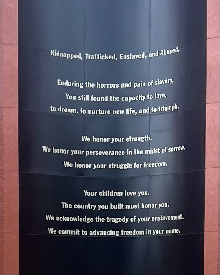 Poster with message written