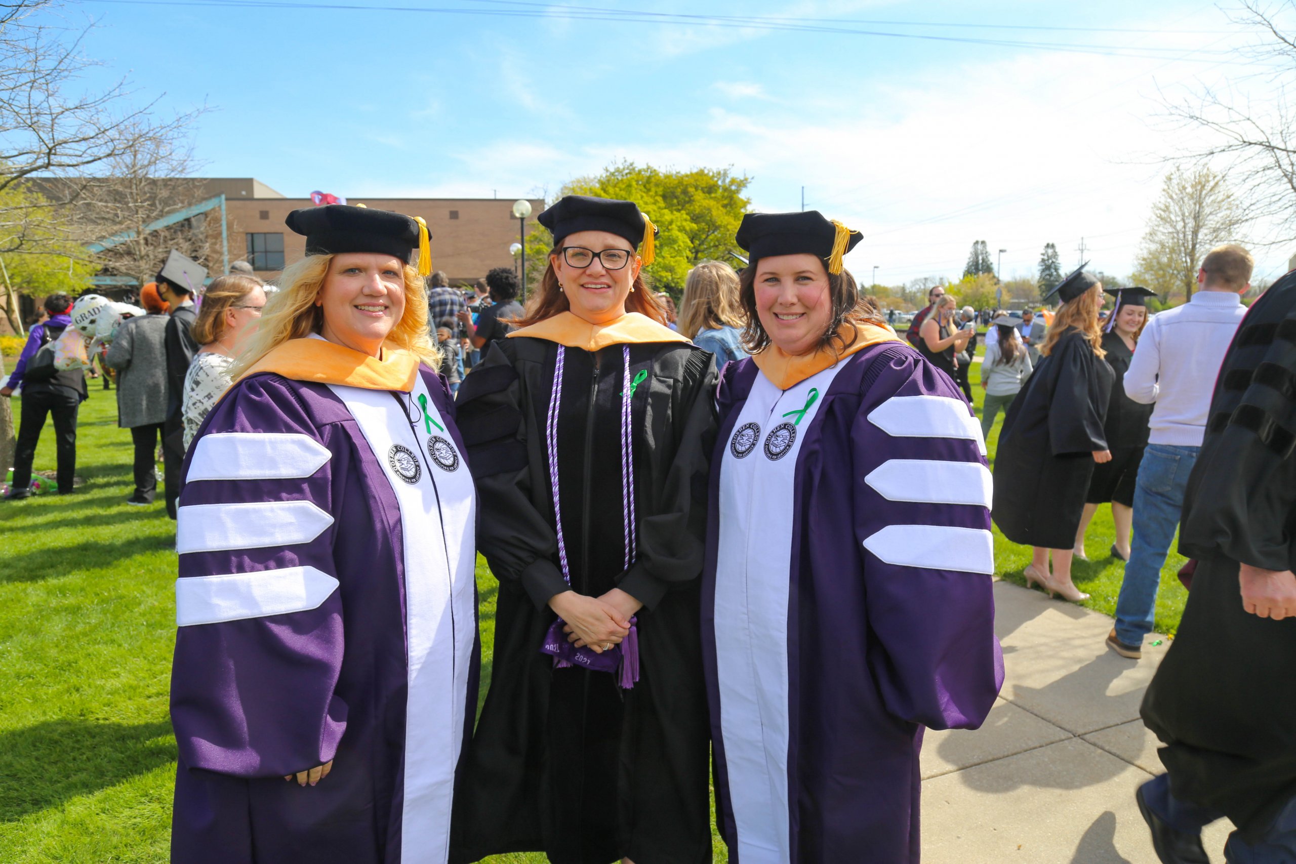 Students and Professor at Graduation
