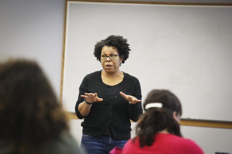 Regina Shands Stoltzfus teaching