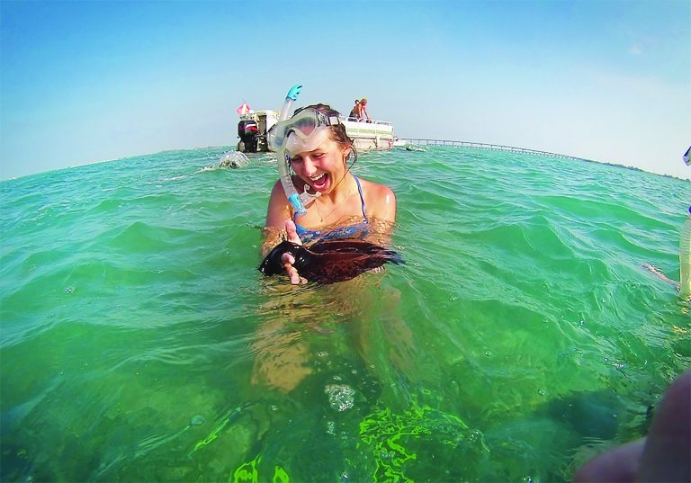 student on Marine Biology trip