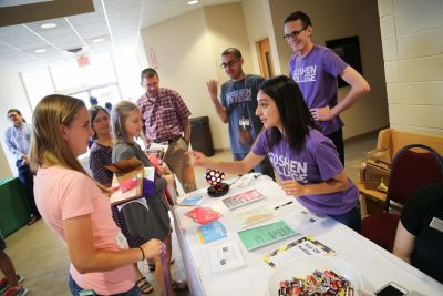 New student orientation check-in