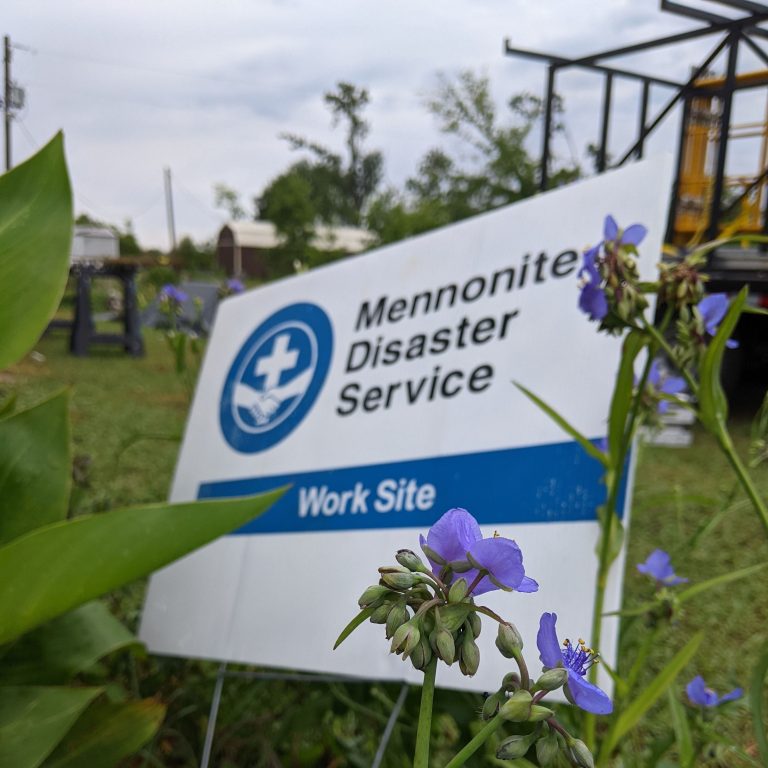Mennonite Disaster Service sign