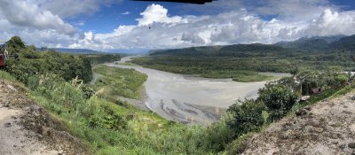 An incredible view of the edge of the Amazon Rainforest and the Rio Pastaza.