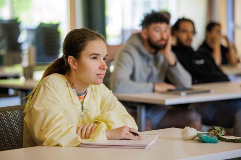 student in class