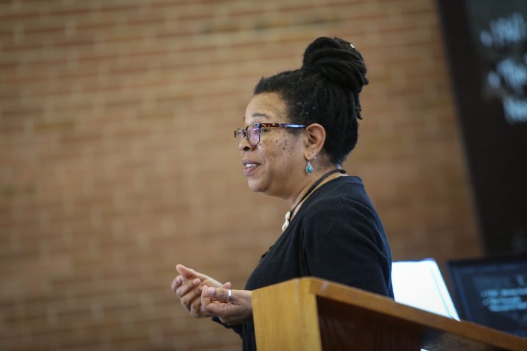 Regina Shands Stoltzfus teaching