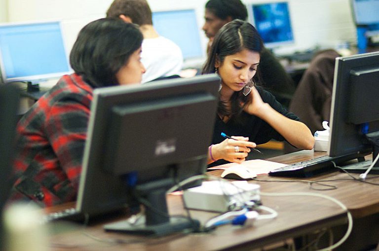 Students in computer lab