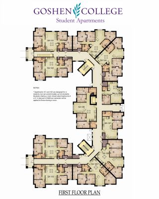 First floor plan Apartments