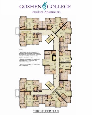 Third floor plan apartments