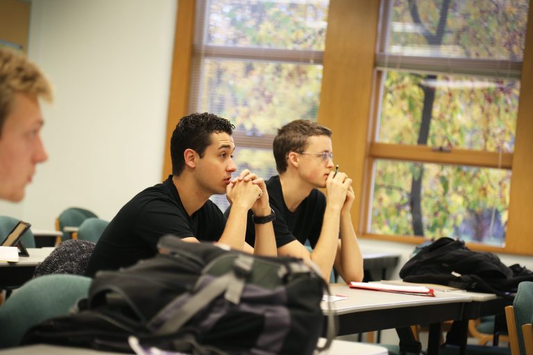 Students in class