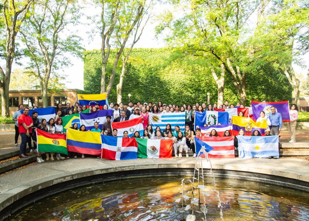 Students celebrating Hispanic Heritage Month at GC