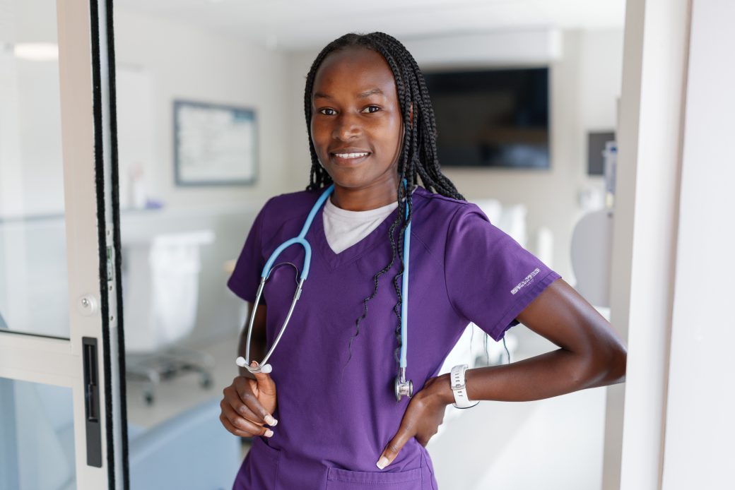 Nursing student gaining experience in new GC nursing center