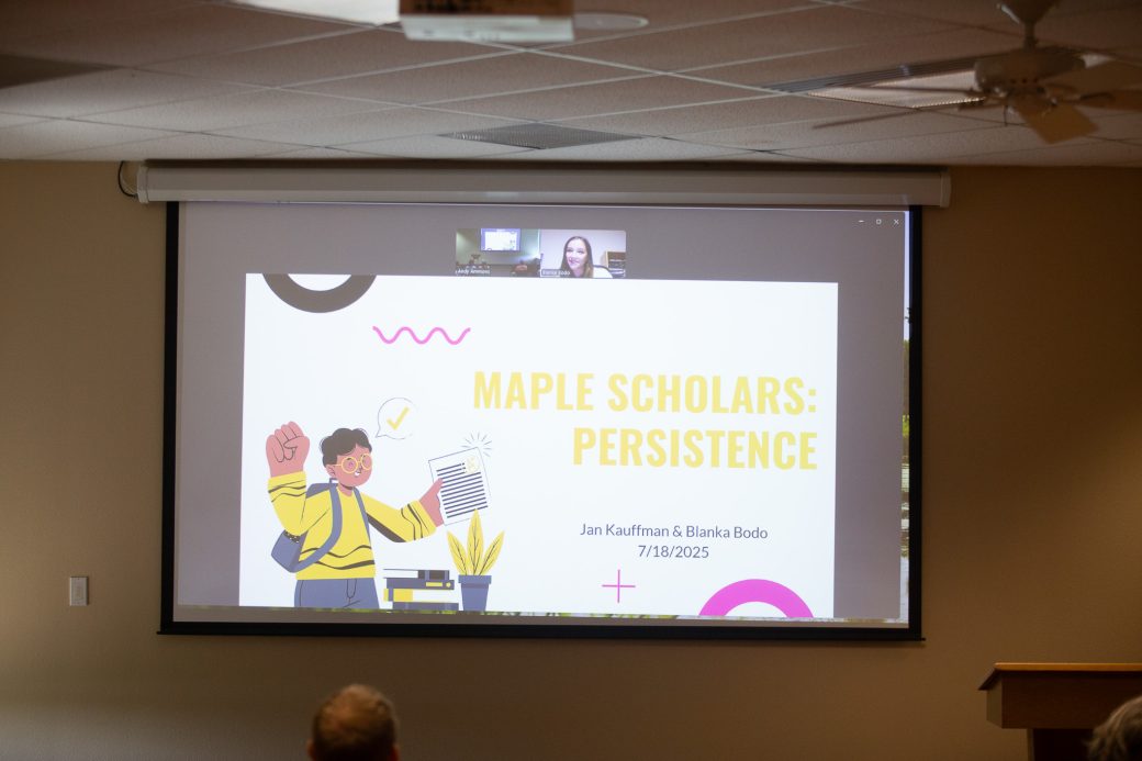 A Zoom presentation on student persistence
