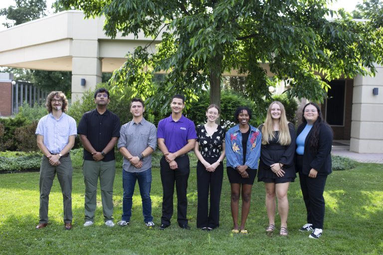 Maple Scholars students pose together outside