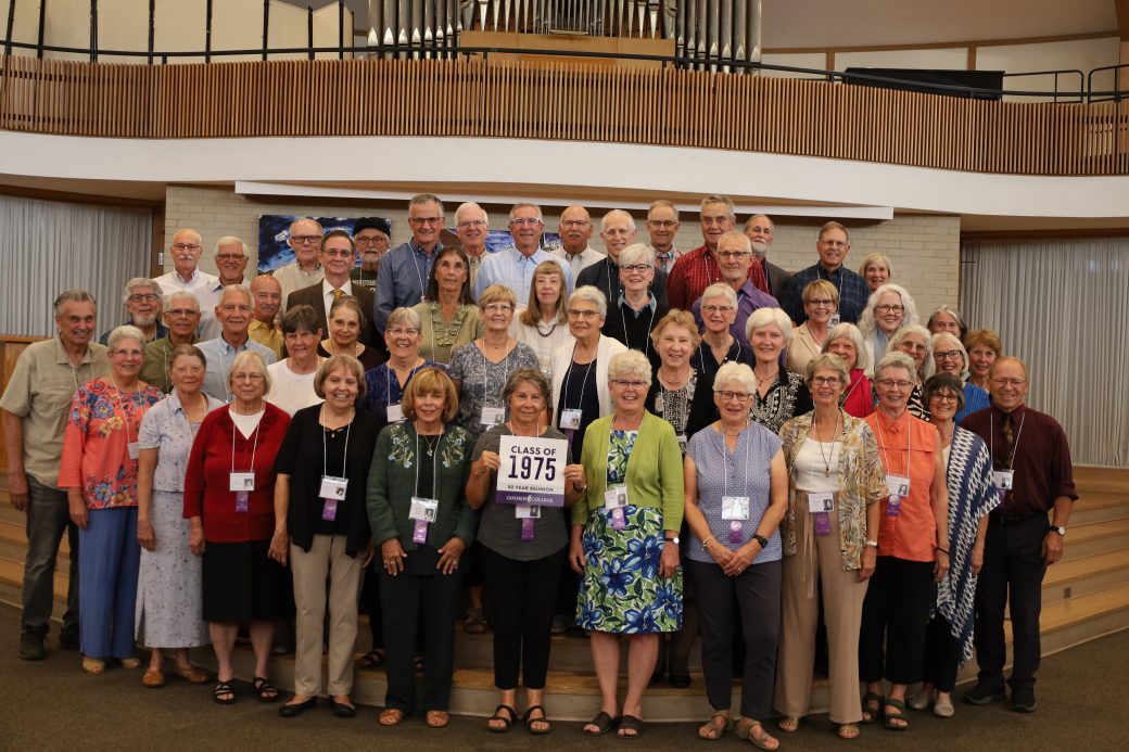 Class of 1975 group reunion photo.