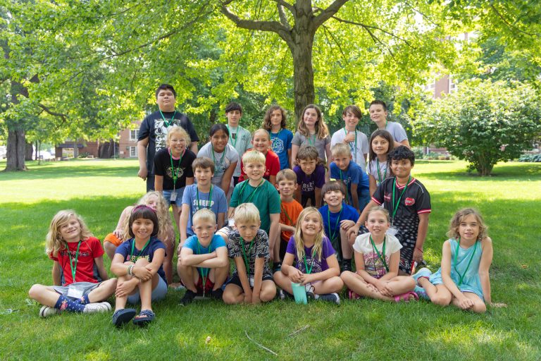 Group of summer campers smiling