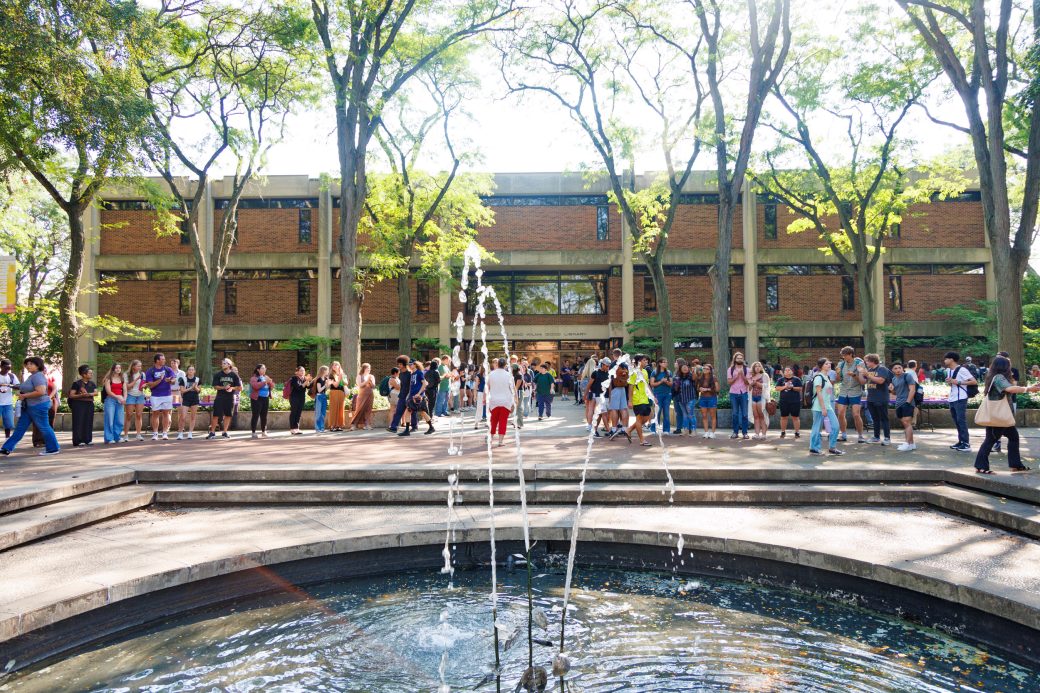 Applause Tunnel in Schrock Plaza on Goshen College's campus