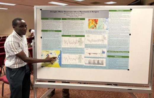 Timothy Okiror presenting Maple Scholars research from 2026.