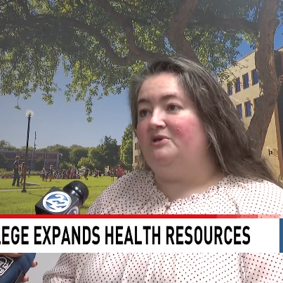 screenshot from WSBT 22 video interview with patty Hartshorn, health and wellness director.