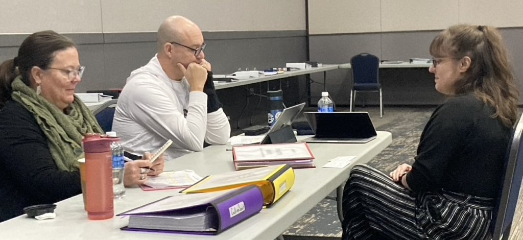 A student discusses their stage management work with pros