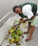 Latoyia Gilbert in boat