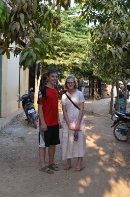 Dan and Kate by the mango trees.