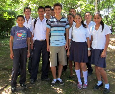 Alejandro with some of his students.