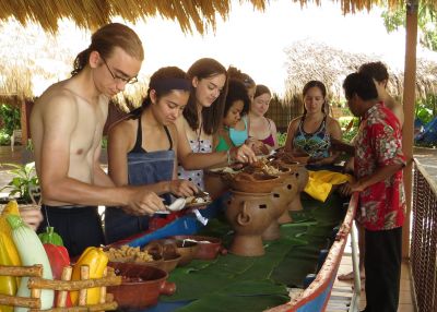 Lunch, served from an old boat, was Caballo Bayo, a traditional Nicaraguan collection of foods.