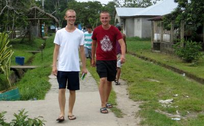 Most streets in Pearl Lagoon are grass walkways because it was only a few years ago that a road reached town and motor vehicles arrived.