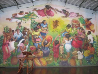 One of the many murals at Batahola Norte