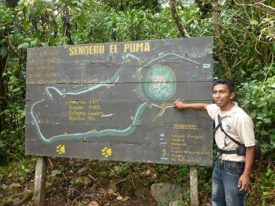 Map of the trails on Mombacho