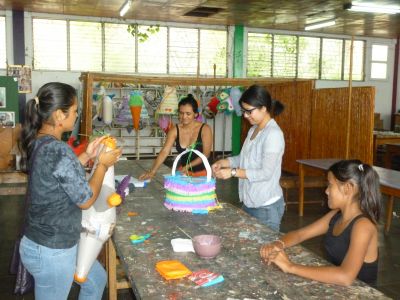 Today is piñata-making day for Drea