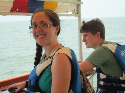 Emily S. and Natalie on Lake Managua