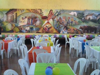 Jinotepe City Hall/Convention Center prepared for the Despedida.