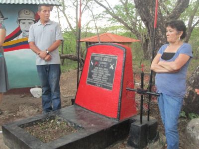 Students hear firsthand about the 1984 Contra attack.  These community leaders, sibling, survived but lost a brother in the attack.  He, a teen at the time, helped lead children to safety.  She, a mother of 8, returned to get milk and food for her baby but was trapped and then stayed to help her husband.