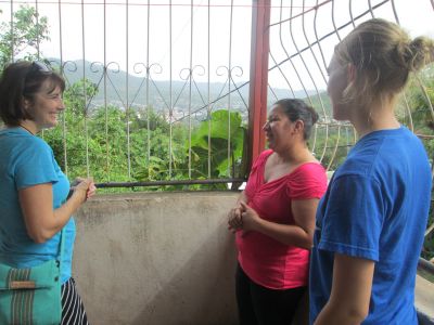 Sophie's host mom sharing about Matagalpa and how well Sophie is doing at the school and at her home.