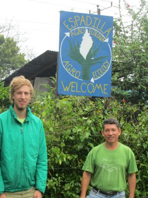 As and artist, a part of David's contribution to the farm was to create this sign for the entrance of the farm to welcome visitors.