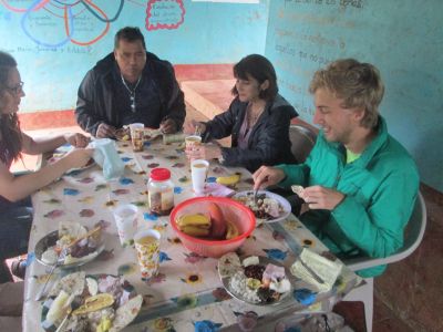 A wonderful lunch prepared entirely from produce of the farm