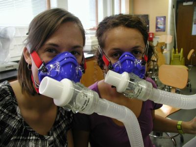 Kristen & Anne with MR equipment