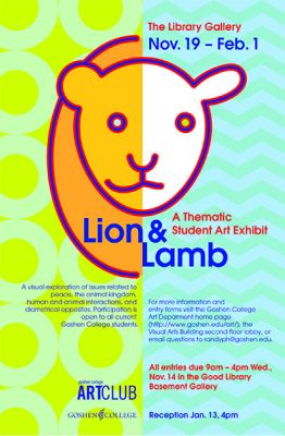 Lion and Lamb student exhibit poster