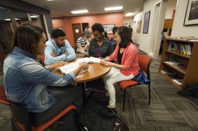 Goshen College students at the Center for Intercultural & International Education